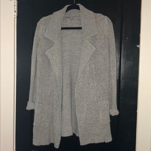 Grey Peacoat Style Heavy Sweater/Jacket